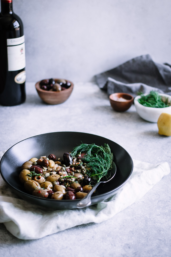 Warm Marinated Olives and Capers