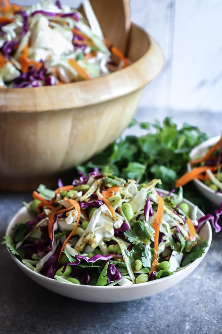 Miso Ginger Edamame Slaw