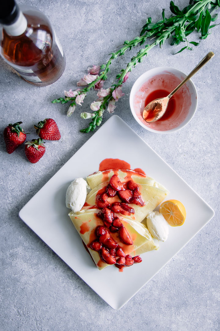 Strawberry Ricotta Crepes