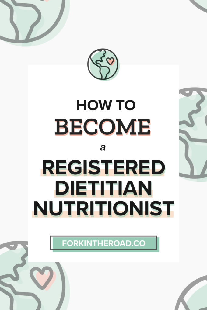 a green graphic with black letters that say "how to become a registered dietitian nutritionist"