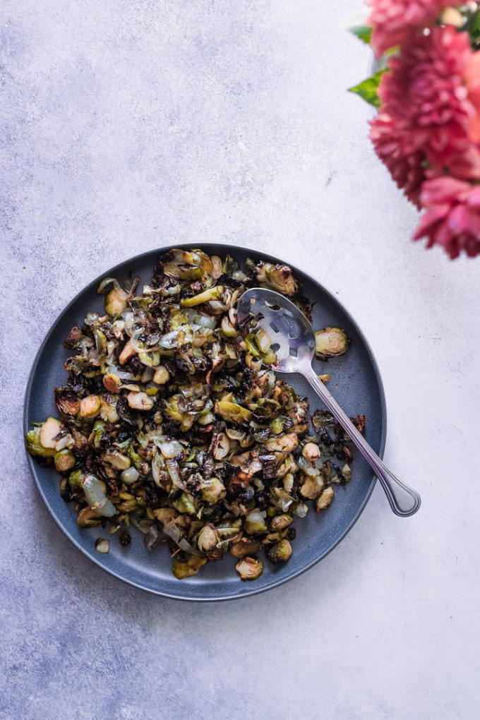 Kimchi Glazed Brussels Sprouts