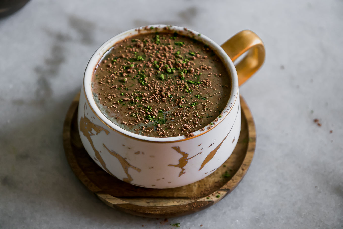 Mocha Matcha Latte | Dark Cocoa + Matcha Green Tea Latte (Vegan, GF)