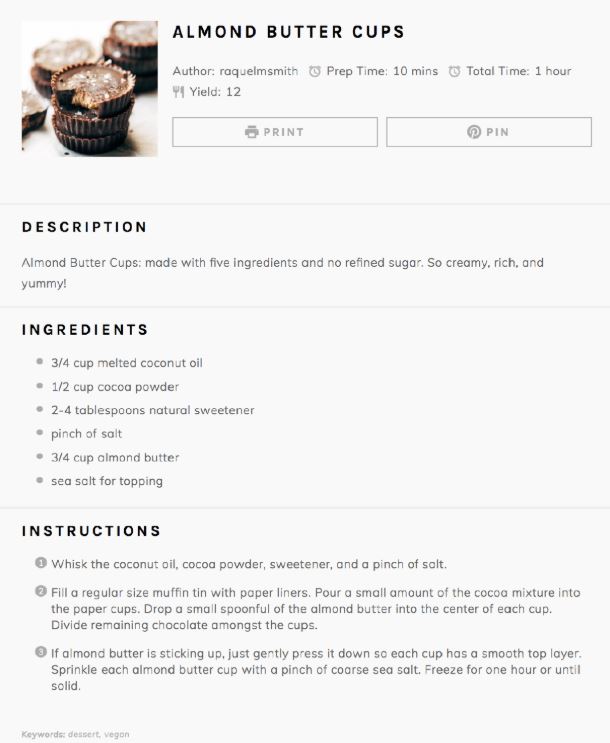 a screenshot of a wp tasty recipes recipe plugin