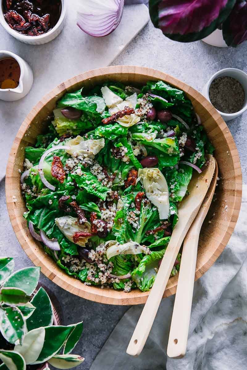Vegan Quinoa Greek Salad