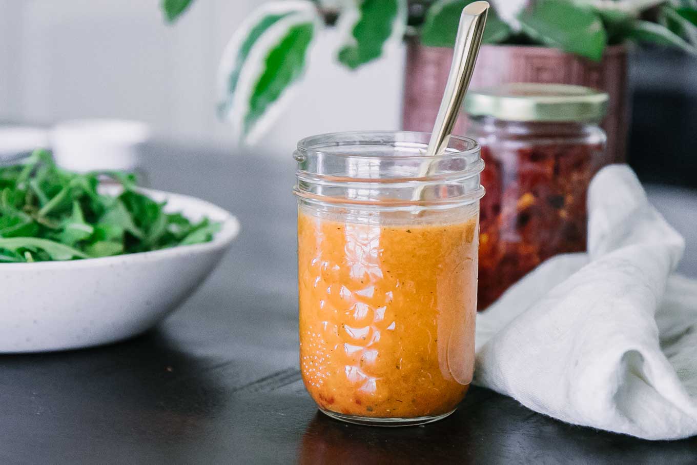 Leftover Sun-Dried Tomato Oil Vinaigrette ⋆ 5 Ingredients + 5 Minutes