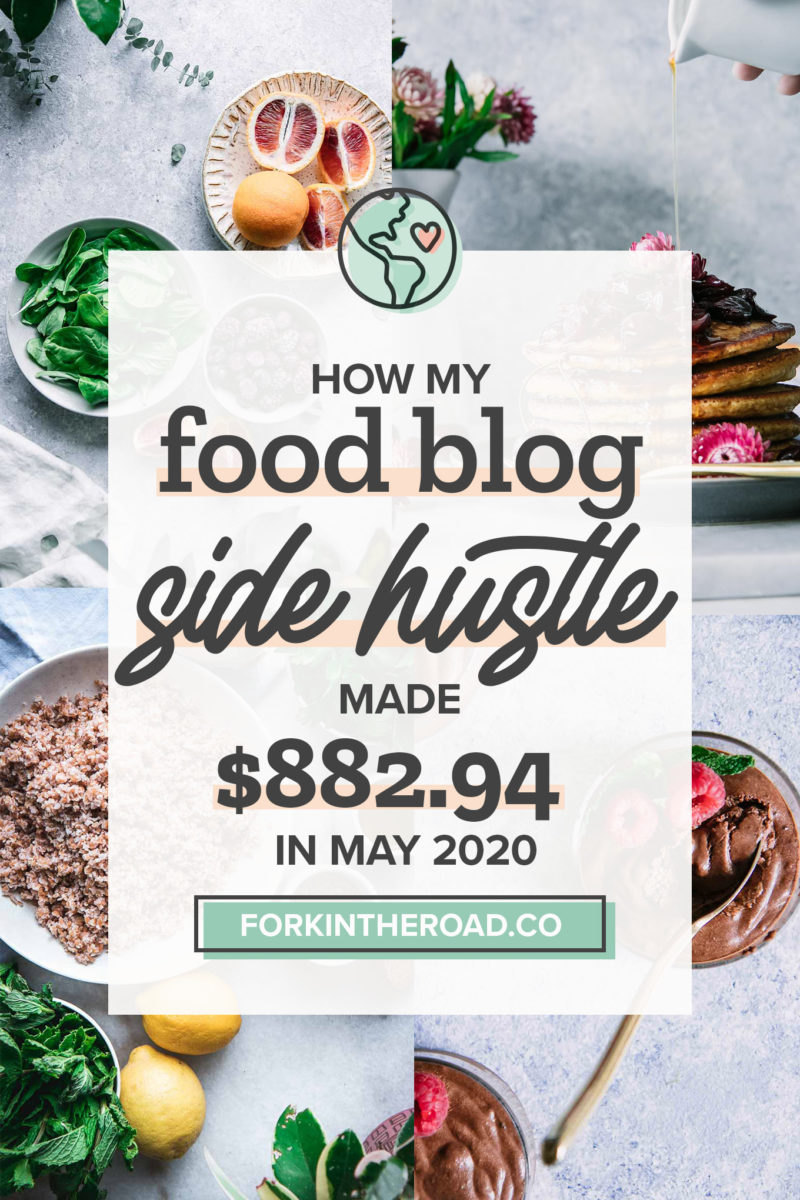 May 2020 Food Blog Side Hustle Income Report: $882.94