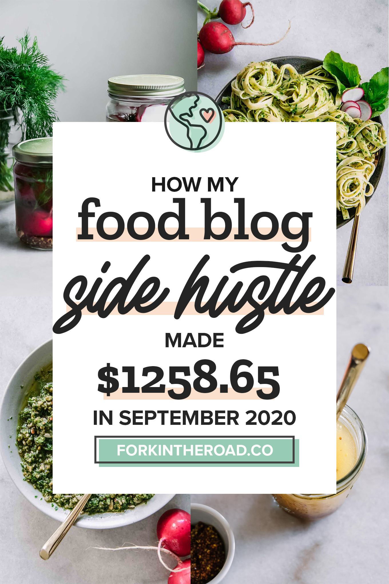 September 2020 Food Blog Side Hustle Income Report: $1258.65