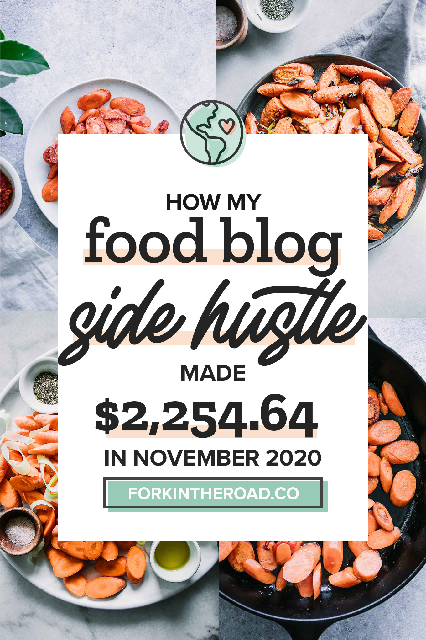November 2020 Food Blog Side Hustle Income Report: $2254.64