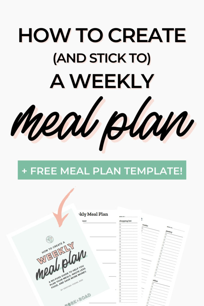 a green graphic with the words "how to make meal planning a weekly habit" in black writing