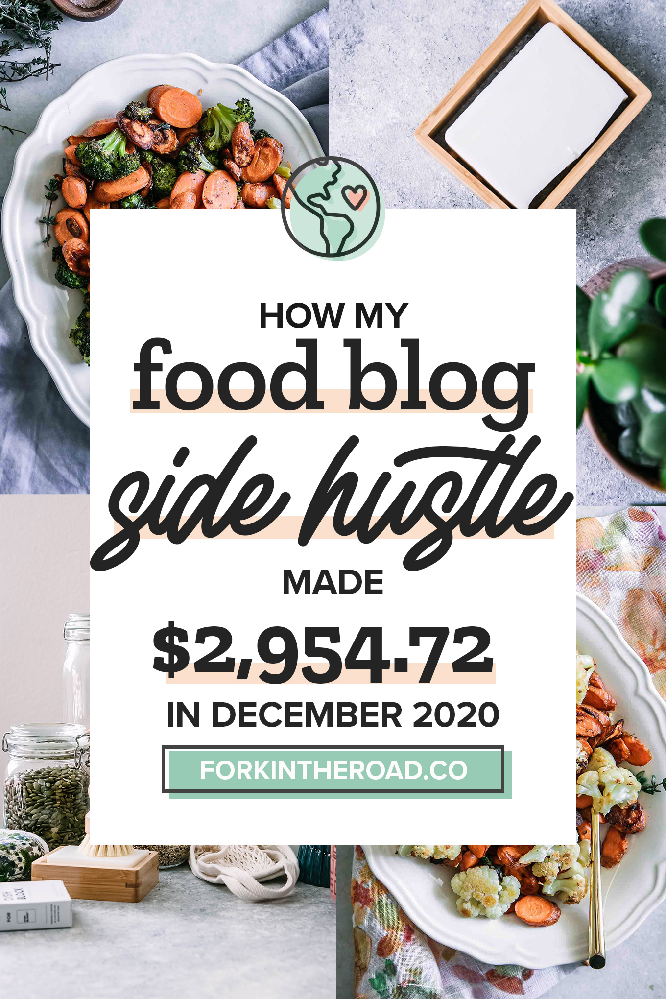 December 2020 Food Blog Side Hustle Income Report: $2954.72