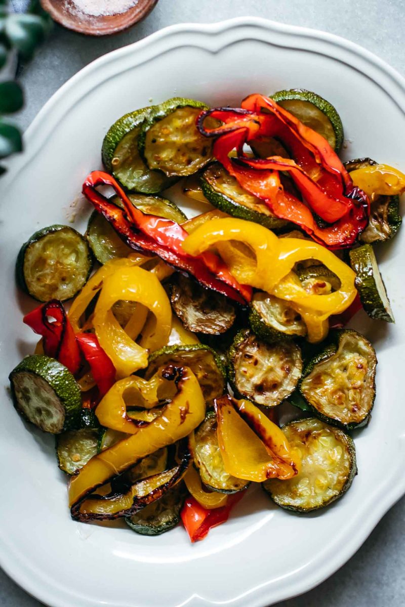 Roasted Zucchini and Peppers