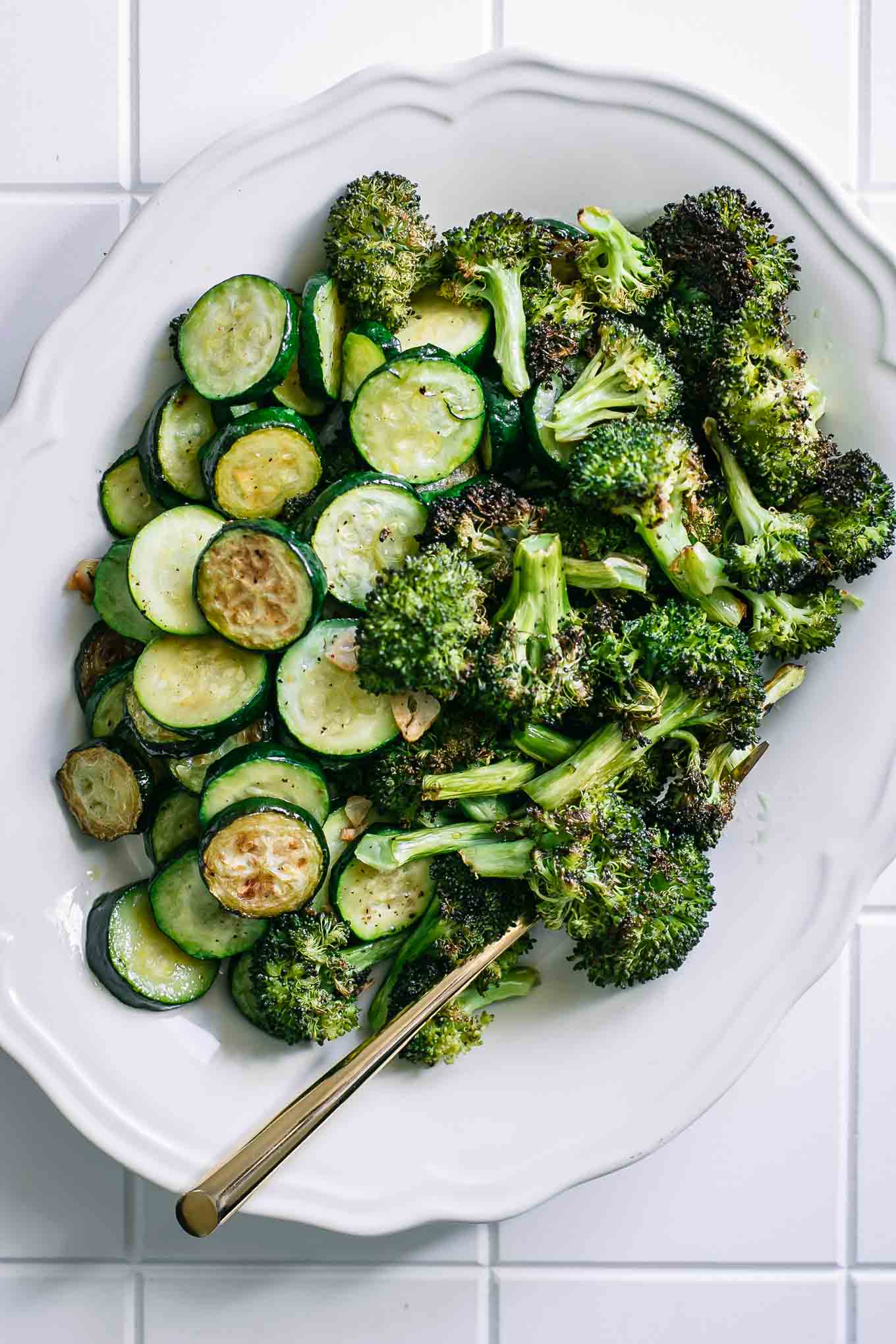 Roasted Broccoli and Zucchini