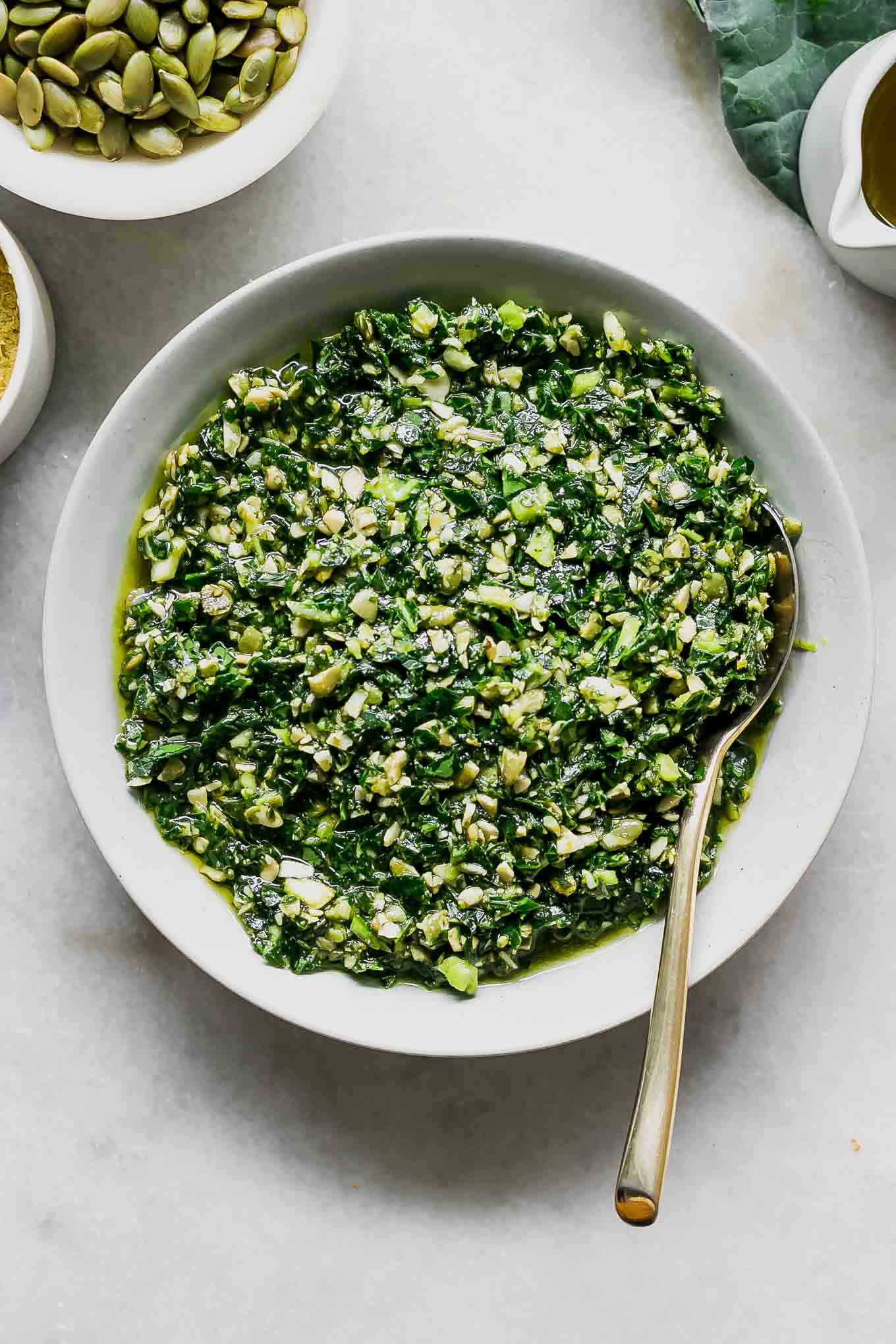 Brussels Sprouts Tops Pesto