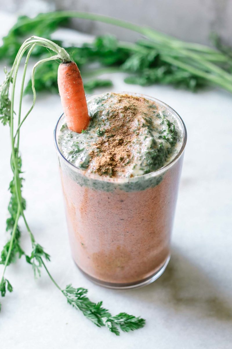 No Waste Carrot Greens Smoothie