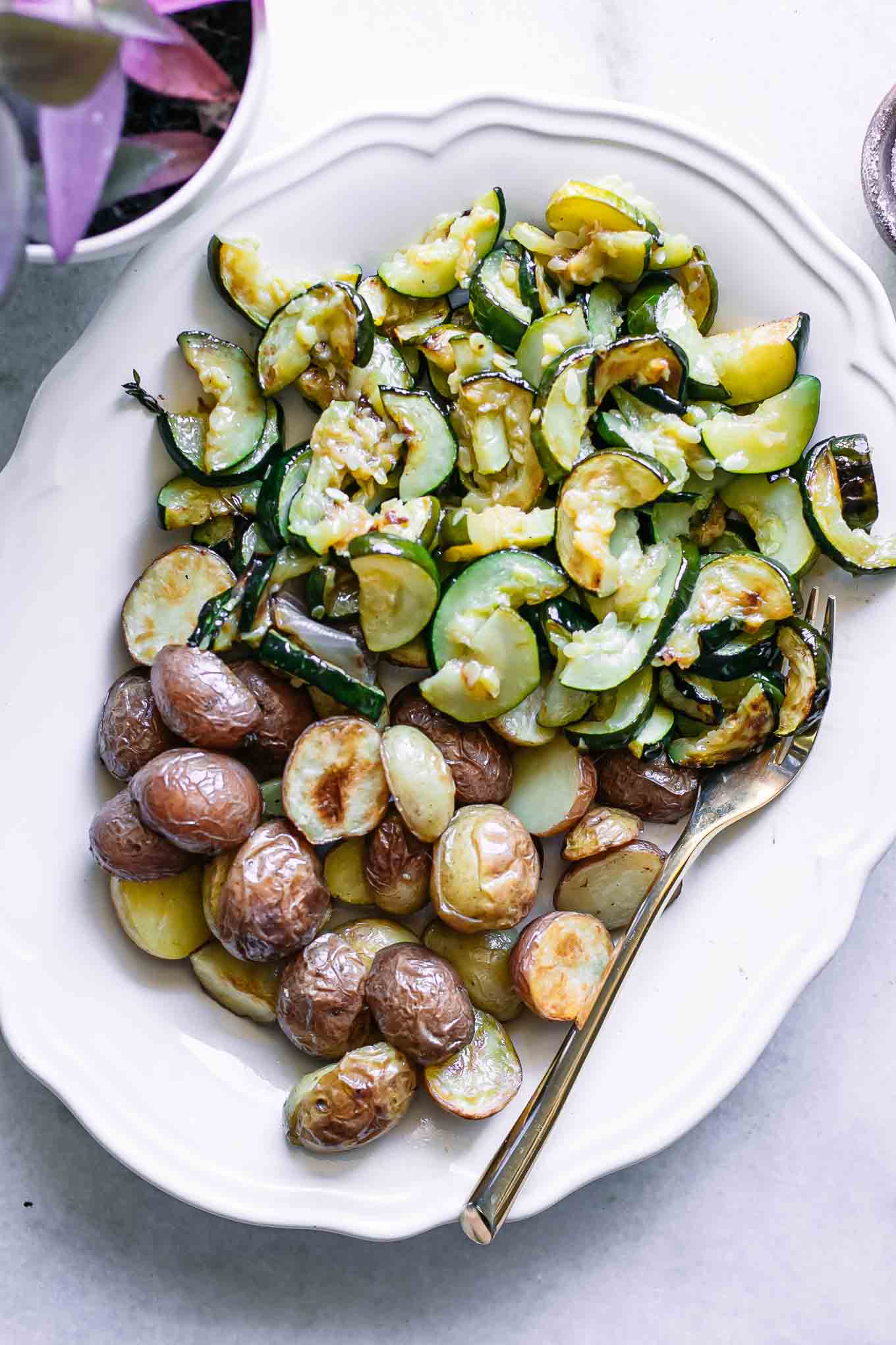 Herb Roasted Zucchini and Potatoes