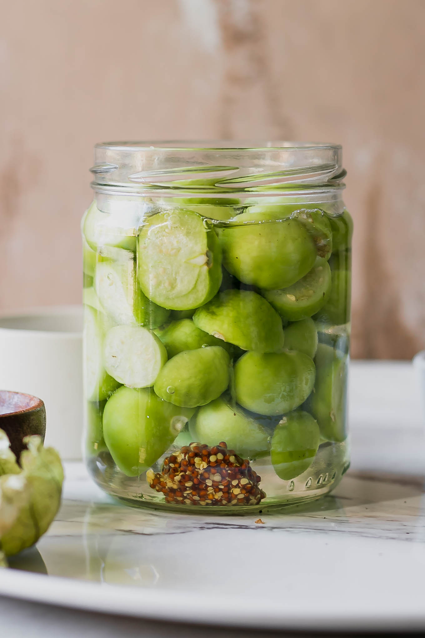 Quick Pickled Tomatillos