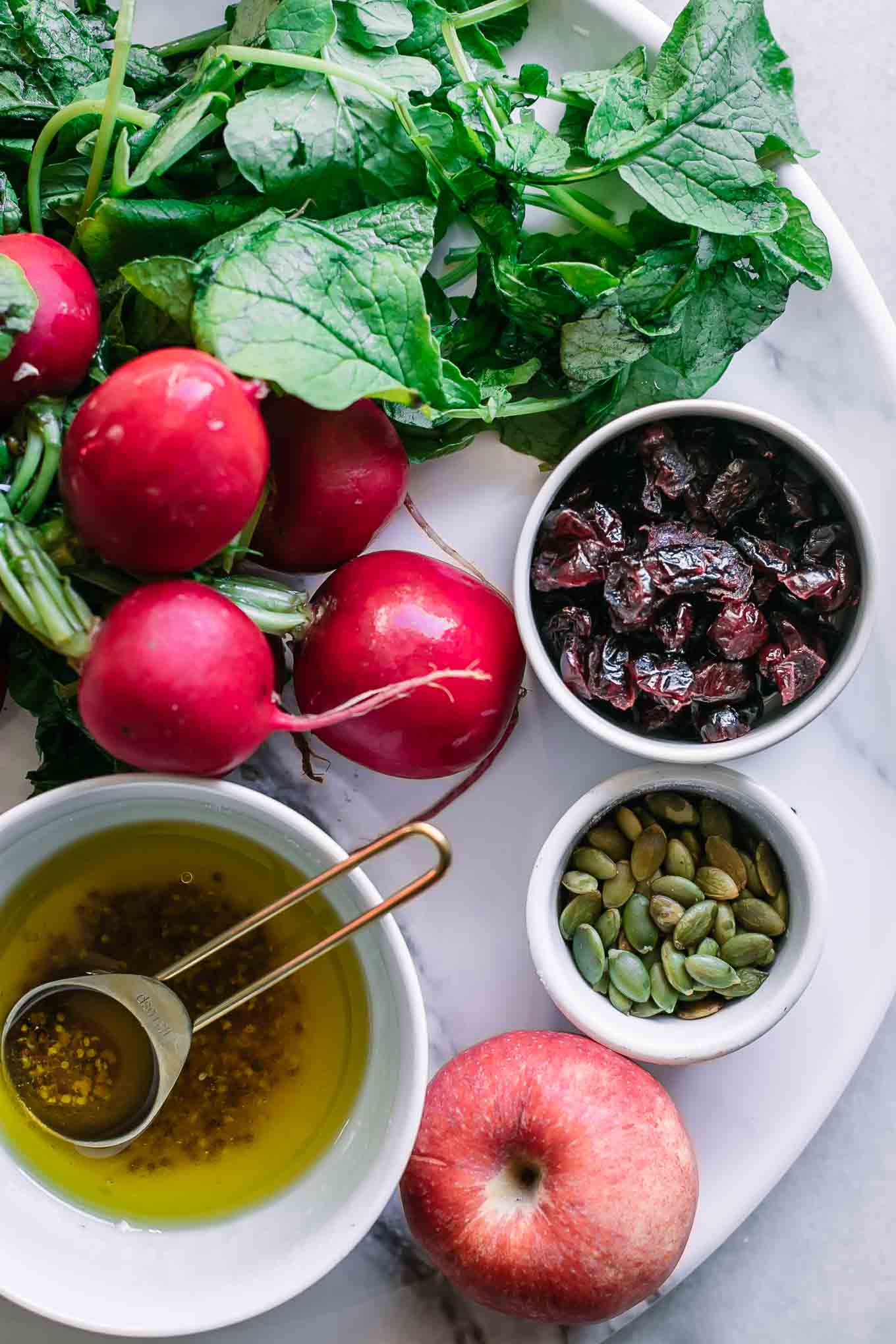 radish leaves salad ingredients