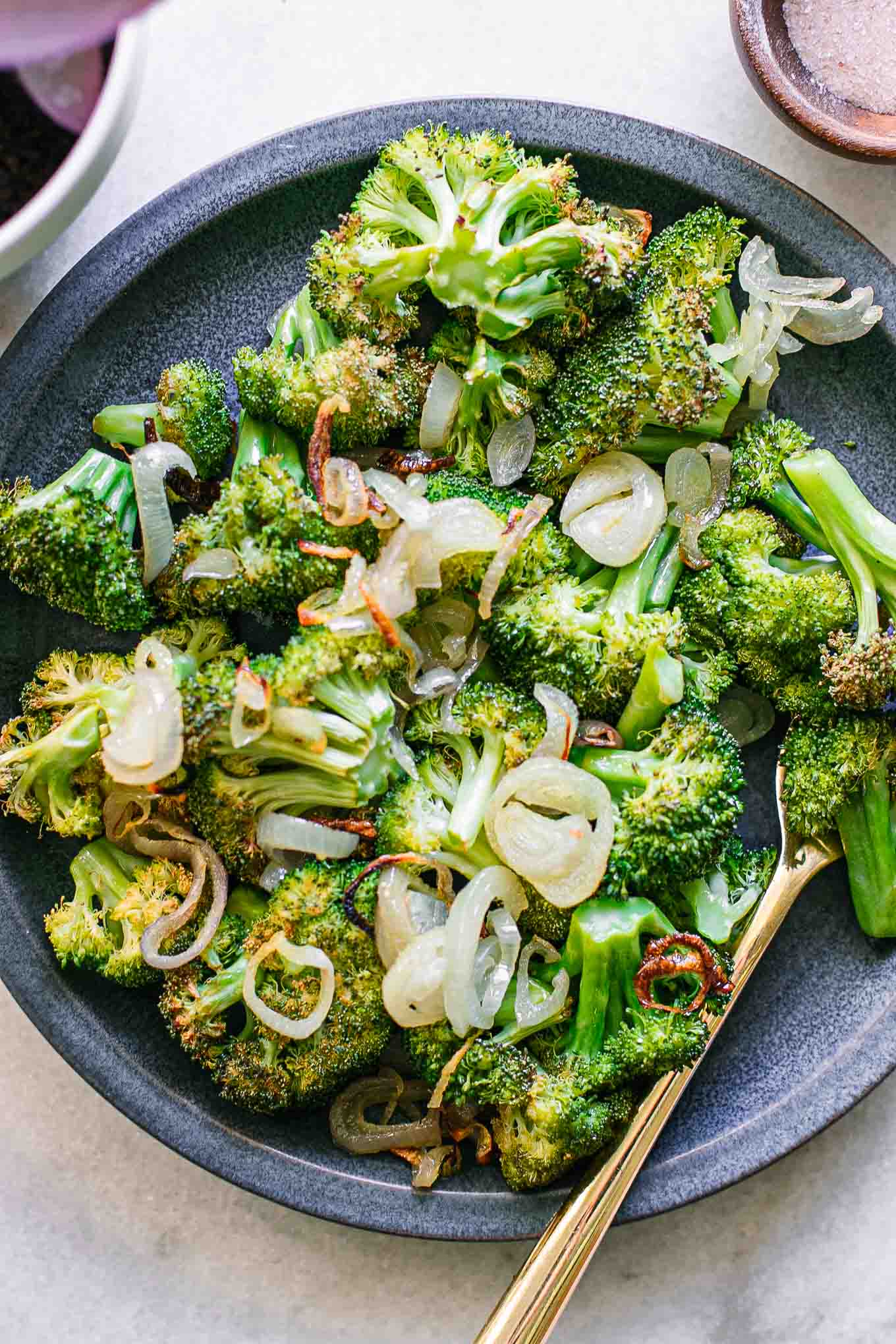 Roasted Broccoli and Shallots