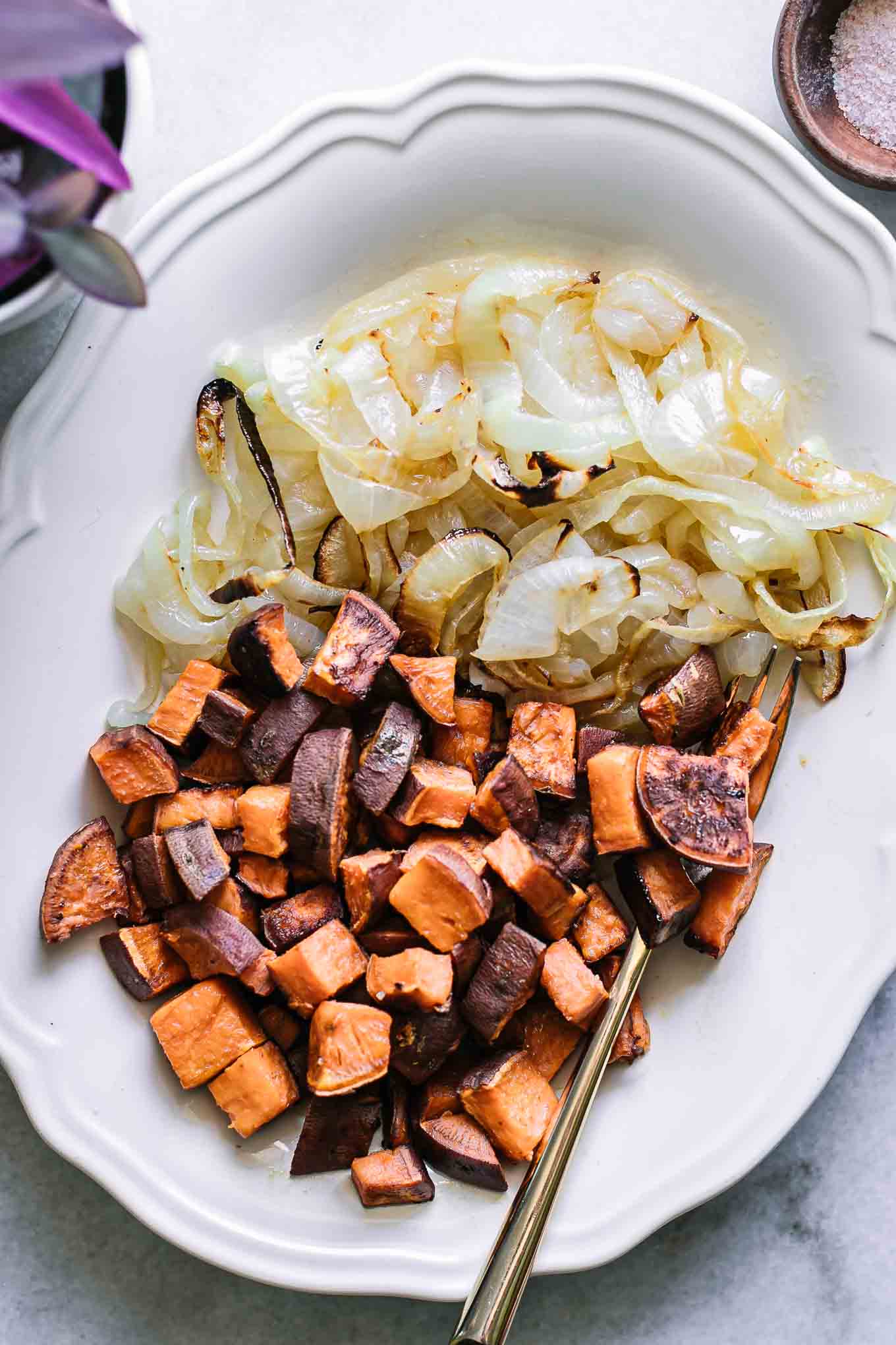 Roasted Sweet Potatoes and Onions
