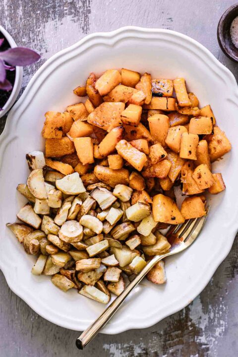 Roasted Butternut Squash and Parsnips ⋆ Only 5 Ingredients!