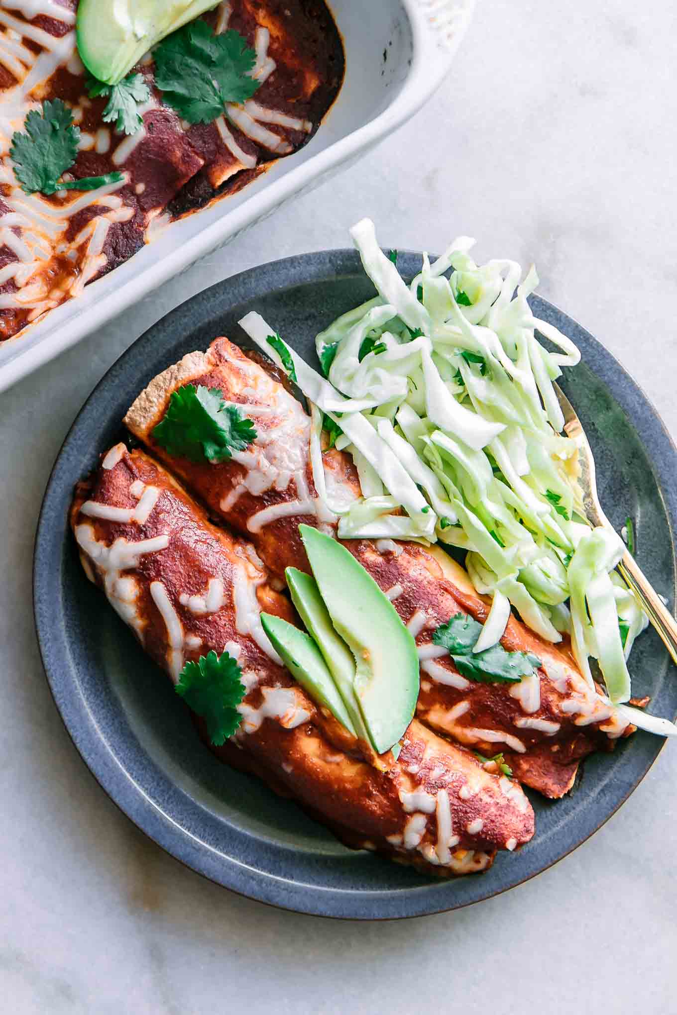 Butternut Squash Black Bean Enchiladas