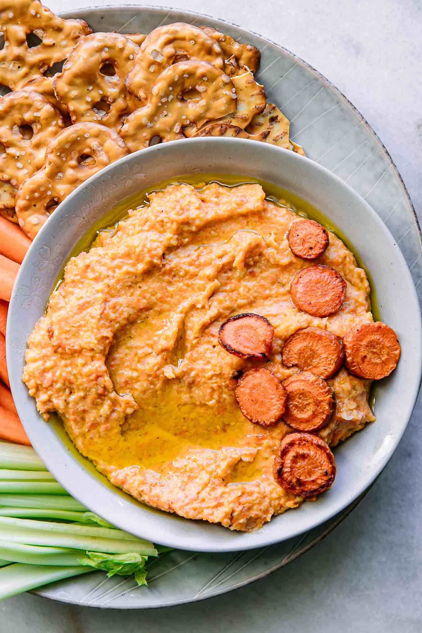 Carrot Hummus Dip ⋆ Homemade Hummus Dip with Carrots!