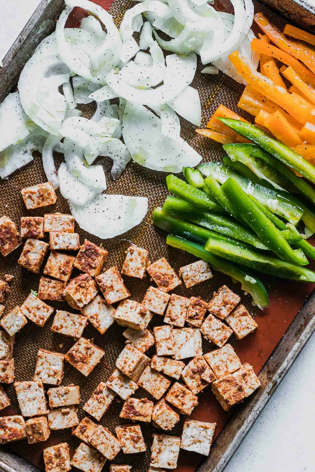Sheet Pan Tofu Fajita Bowls ⋆ Easy 35-Minute Plant-Based Fajitas