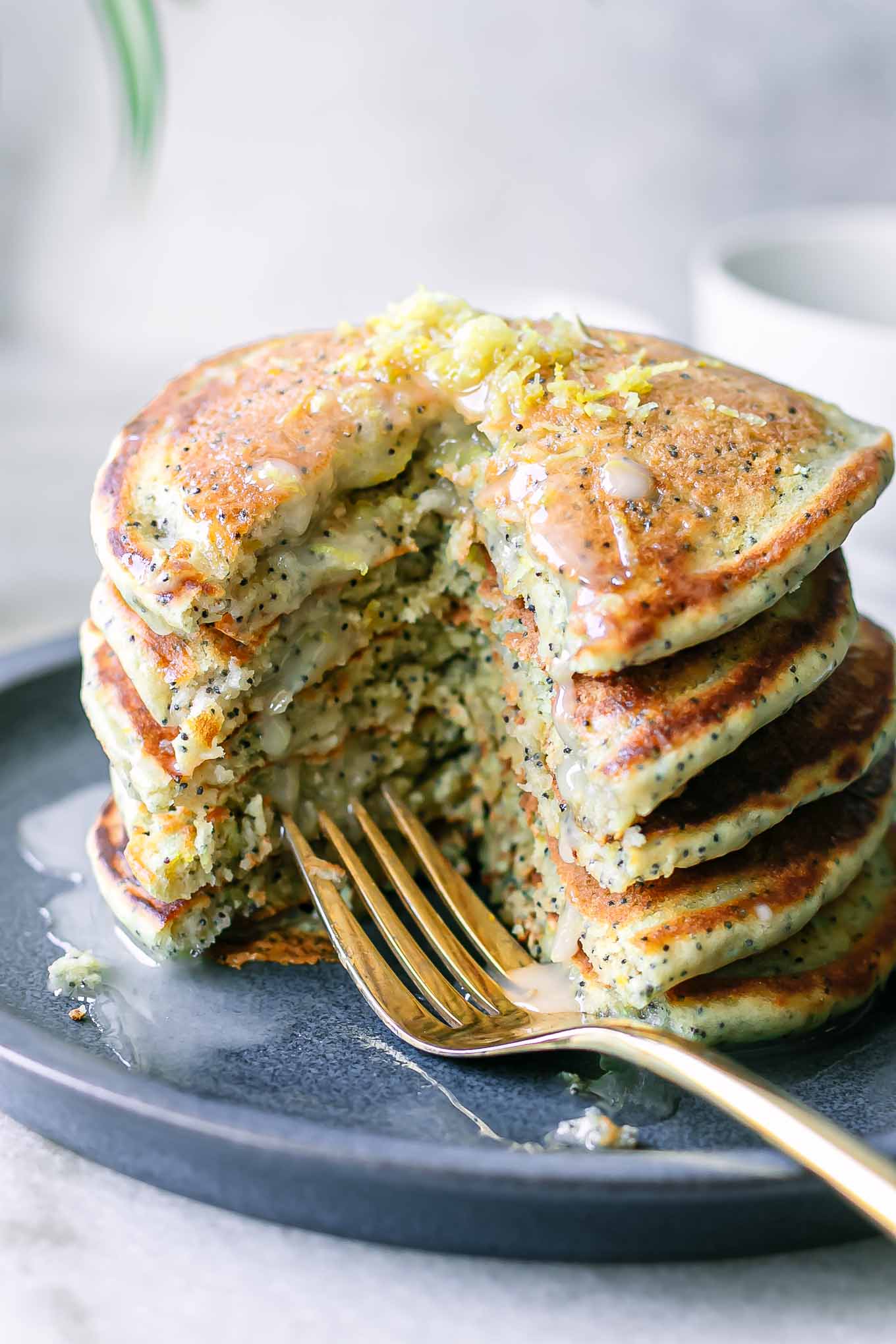 Vegan Lemon Poppyseed Pancakes