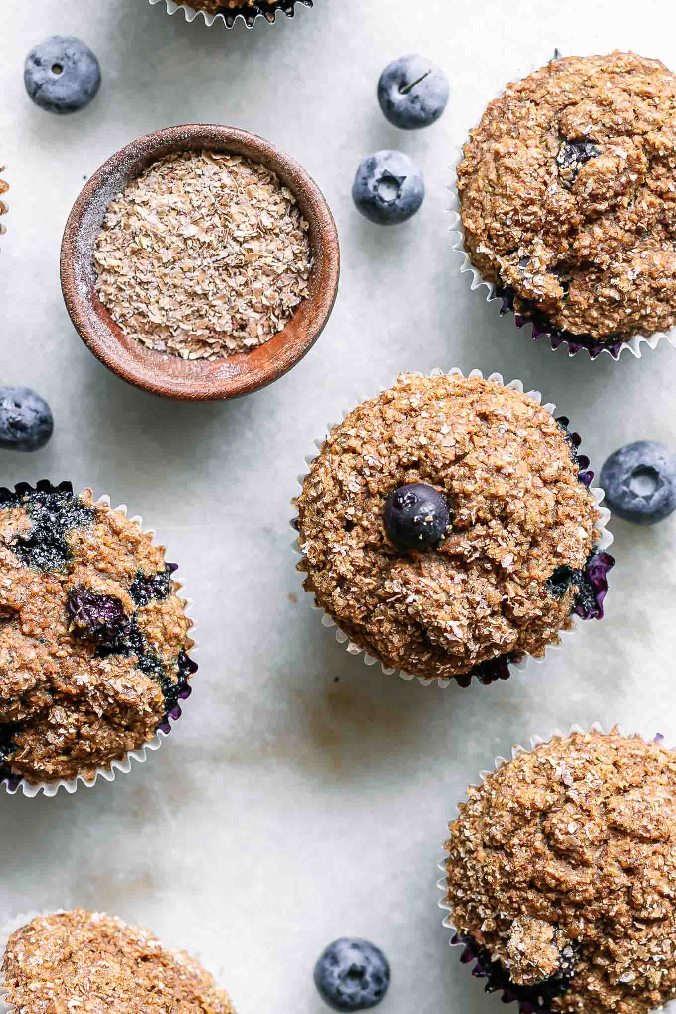Vegan Blueberry Bran Muffins