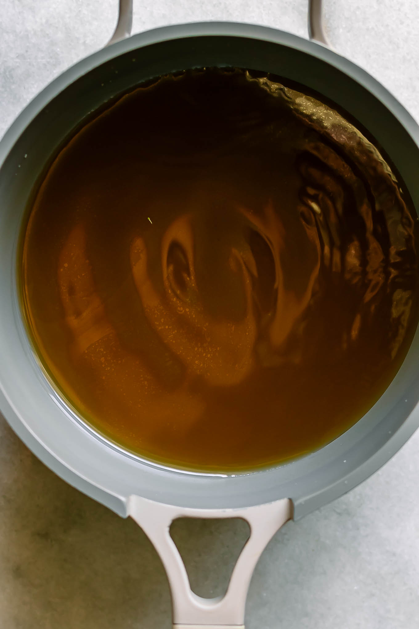 vegetable broth inside a pot