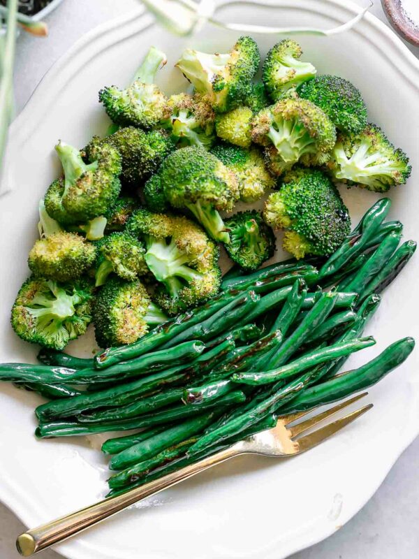 Roasted Broccoli and Green Beans